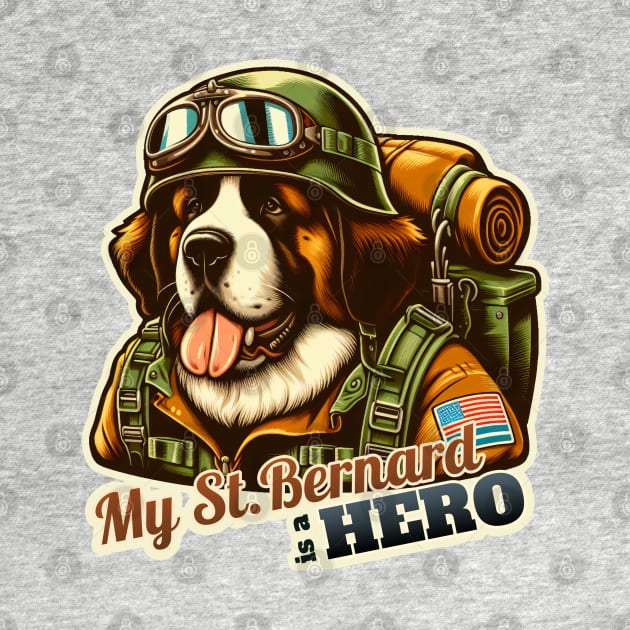 St. Bernard soldier by k9-tee